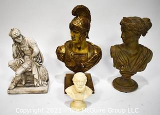 Four (4) Classical Bust Figures