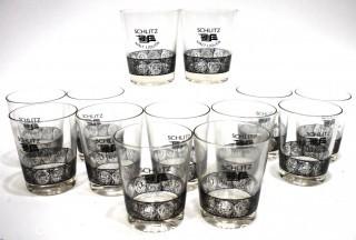 Vintage Set of Schlitz Malt Liquor Rocks Glasses from the 1970's