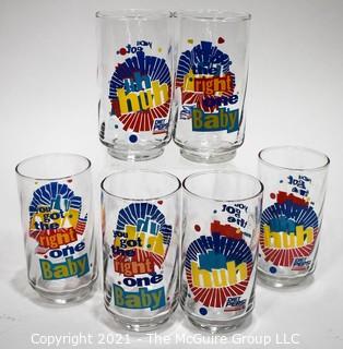 Set of (6) Pepsi Soda Promotional Glasses or Tumblers