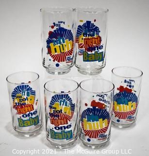 Set of (6) Pepsi Soda Promotional Glasses or Tumblers