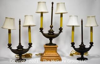 Three (3) Reproduction Table Lamps