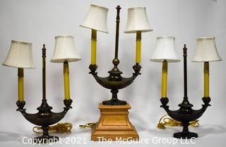 Three (3) Reproduction Table Lamps