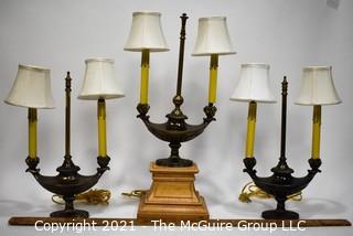 Three (3) Reproduction Table Lamps