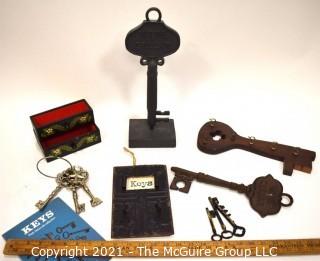 Group of Skelton Key Decorative Items