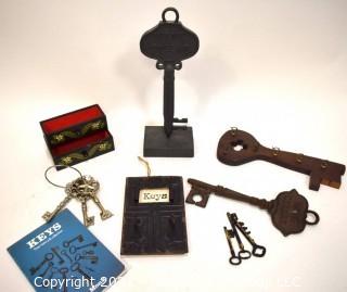 Group of Skelton Key Decorative Items