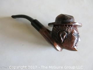 Carved Briar Smoking Pipe