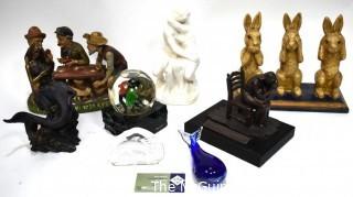 Collection of Decorative Statues and Figurines, Varioius Materials