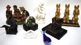 Collection of Decorative Statues and Figurines, Varioius Materials