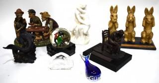 Collection of Decorative Statues and Figurines, Varioius Materials