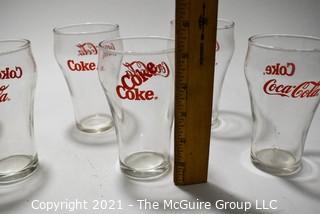 (6) Coca Cola Soda Fountain Glasses 