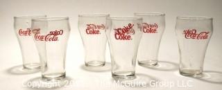 (6) Coca Cola Soda Fountain Glasses 