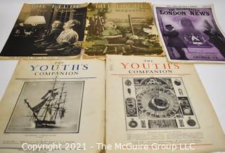 Assortment of Vintage Magazines including "The Etude" and "The Youth's Companion"