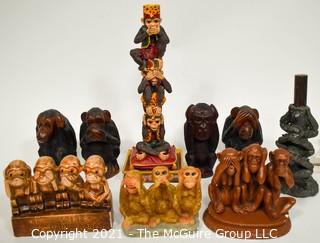 Group of Three Wise Monkeys Statues & Figurines 