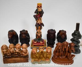 Group of Three Wise Monkeys Statues & Figurines 