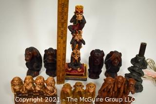 Group of Three Wise Monkeys Statues & Figurines 