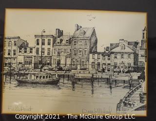 Signed and Numbered David Michael Print of "Fells Point", Baltimore, MD. 