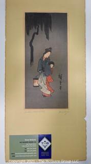 "Mother and Child" signed Hiroshigi 