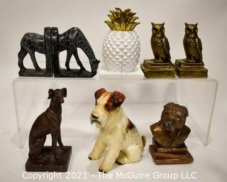 Group of Animal Shaped Bookends and Figurines. 