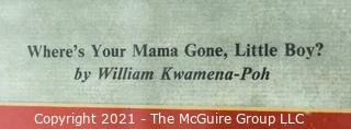 Framed and Signed Print by Savannah Artist William Kwamena-Poh; "Where's Your Mama Gone, Little Boy?" 