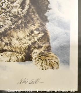 Pencil Signed and Numbered paper lithograph titled "Curious Cubs", by Chris Calle  