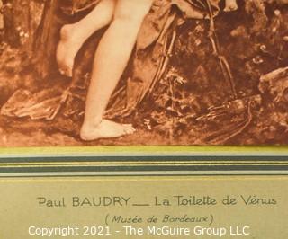 Sepia Tone Print of Paul Baudry - La Toilette De Venus. 