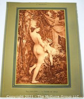 Sepia Tone Print of Paul Baudry - La Toilette De Venus. 