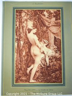 Sepia Tone Print of Paul Baudry - La Toilette De Venus. 