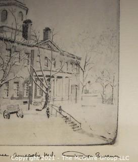 Don Swann Signed and numbered Lithograph titled "The Statehouse, Annapolis, MD"