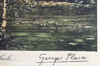 Original Watercolor of Georges Plasse; Fr. 1878-194; "15th Century Chateau de Rigny"