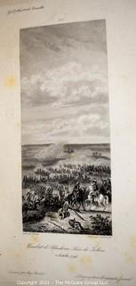 Vintage Black & White Unframed Lithograph of Combat Scene, 1794