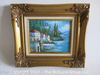 "Shorleine"; original framed painting on canvas; 14 1/2 x 16 1/2"