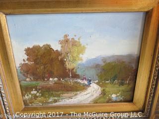 Framed original landscape painting; signed lower right; 16 x 18" 