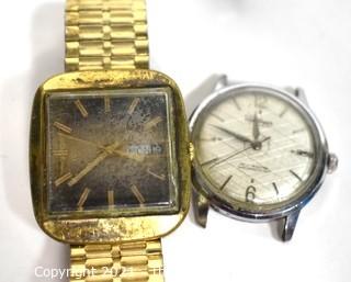 Three (3) Vintage Wrist Watches, Untested.  Includes Waltham & Hamilton.