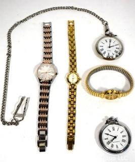 Group of Wrist Watches and Pocket Watches.  Untested.