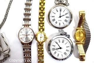 Group of Wrist Watches and Pocket Watches.  Untested.