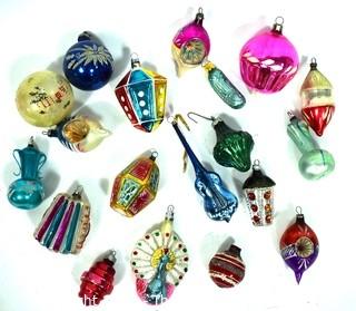 Collection of Vintage Blown Figural Glass Ornaments