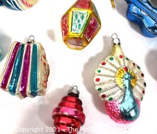 Collection of Vintage Blown Figural Glass Ornaments