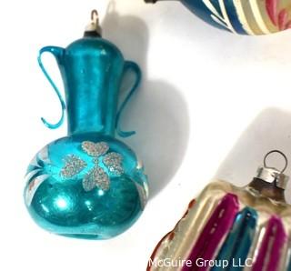 Collection of Vintage Blown Figural Glass Ornaments