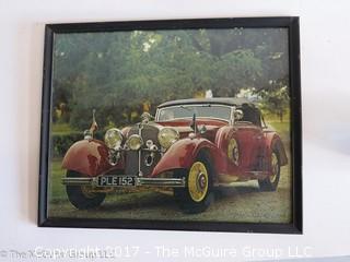 4 Framed photos of vintage cars (3 are 17 x 22")