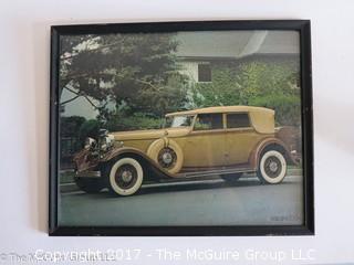 4 Framed photos of vintage cars (3 are 17 x 22")