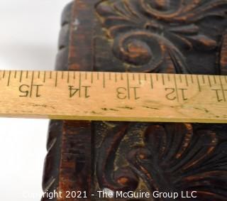 Antique Asian Carved Hardwood Side Table
