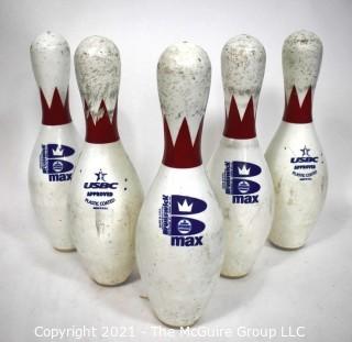 Five (5) Vintage Official Brunswick Bowling Pins {Liquidation of Creative Health LLC, Fairfax, VA}