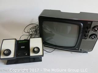 Vintage Atari PONG gaming unit and TV