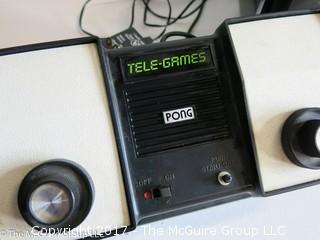 Vintage Atari PONG gaming unit and TV