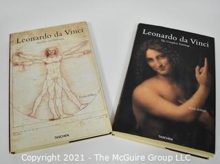 Two Coffee Table Art Books on Leonardo Da Vinci.