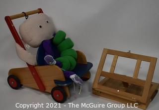 Wooden Push Toy, Wooden Book Reader and Plush Toy. {Liquidation of Creative Health LLC, Fairfax, VA}