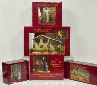 Five (5) Box Set of Three Kings Gifts Nativity Set - New