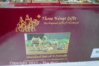 Five (5) Box Set of Three Kings Gifts Nativity Set - New