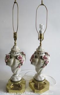 Pair of ceramic table lamps 