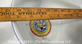 Large Ceramic Warner Brothers Studio Store Bowl with Looney Tunes  Filmstrip Characters.   11" D x 6" T.